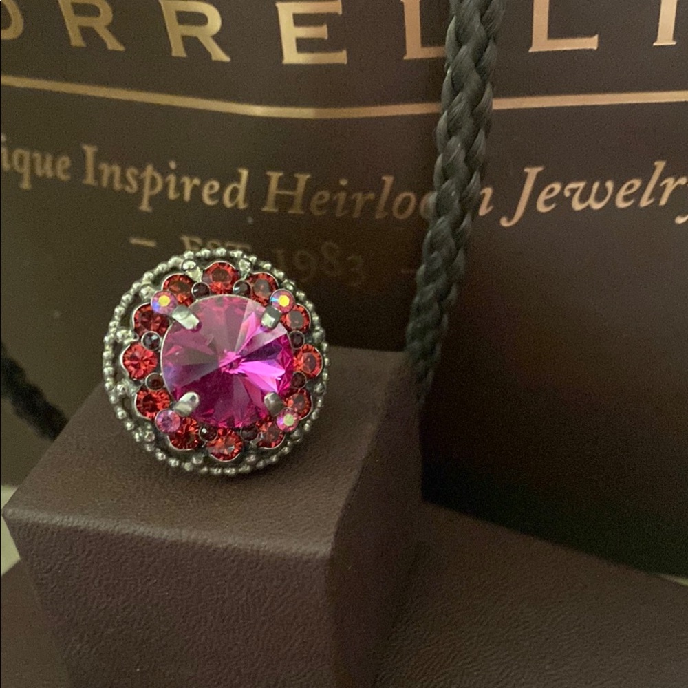 Stunning Pink and Red Cocktail Ring by Sorrelli